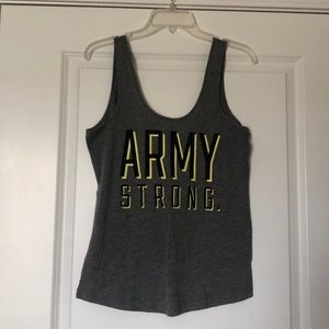 Victoria’s Secret Pink Gray Army Strong Tank